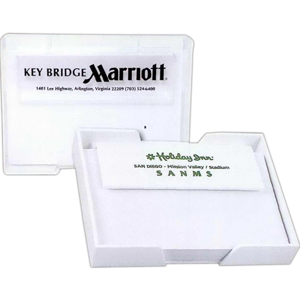 Customizable note tray with 100 sheets of 6" x 4" paper.... from ASI 62190 Illini