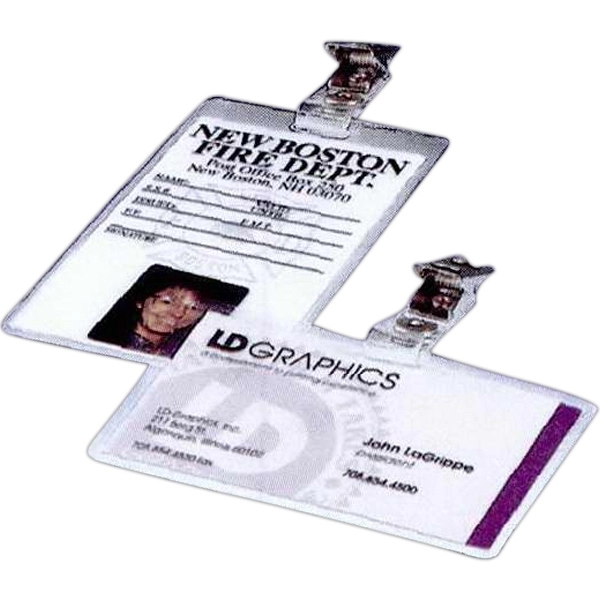 Bulldog clip with vinyl strap for name badges.... from ASI 62190 Illini