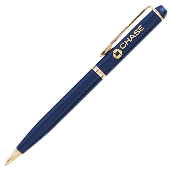 Twist action brass pen with enamel coated barrel and gold accents.... from ASI 79535 Primetime / Primetime