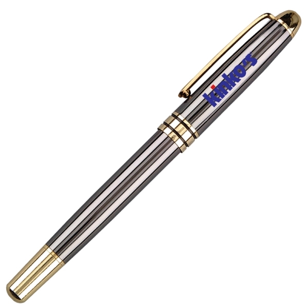 Cap-off roller ball pen with enamel finish.... from ASI 79535 Primetime / Primetime