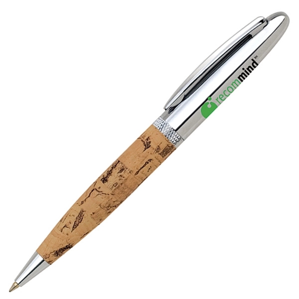 Twist action ballpoint pen with soft cork material barrel.... from ASI 79535 Primetime / Primetime
