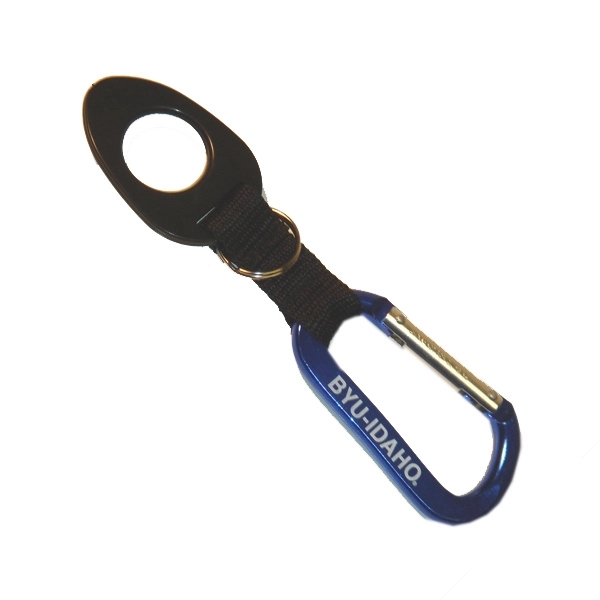 Bottle holder carabiner with key tag.... from ASI 40610 Perry Blackburne Inc / KEYTAGLINE