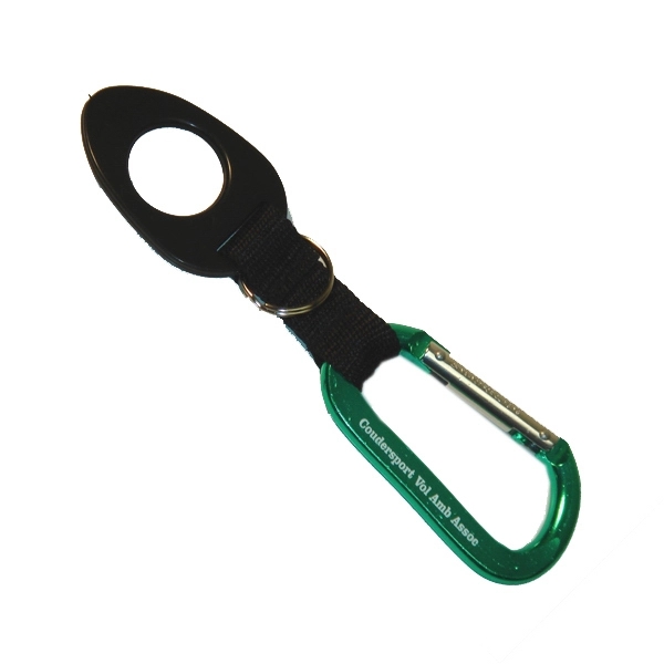 Bottle holder carabiner with key tag.... from ASI 40610 Perry Blackburne Inc / KEYTAGLINE