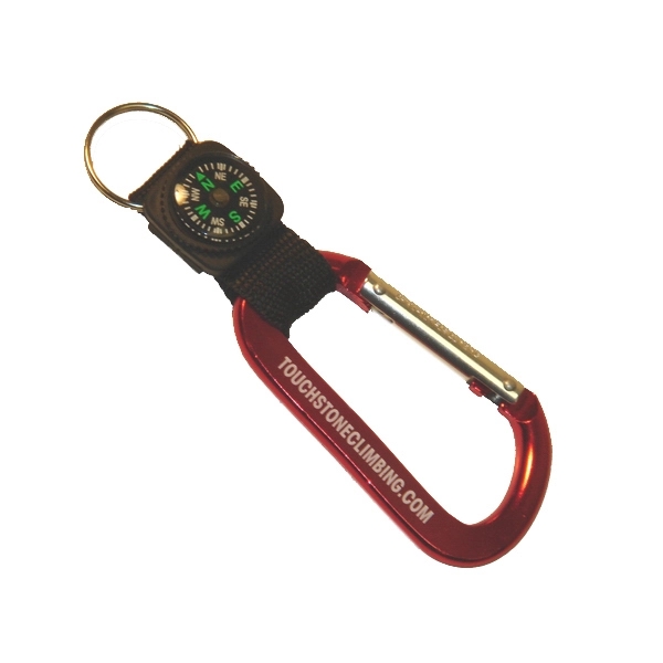 3 1/8" Carabiner with compass strap.... from ASI 40610 Perry Blackburne Inc / KEYTAGLINE