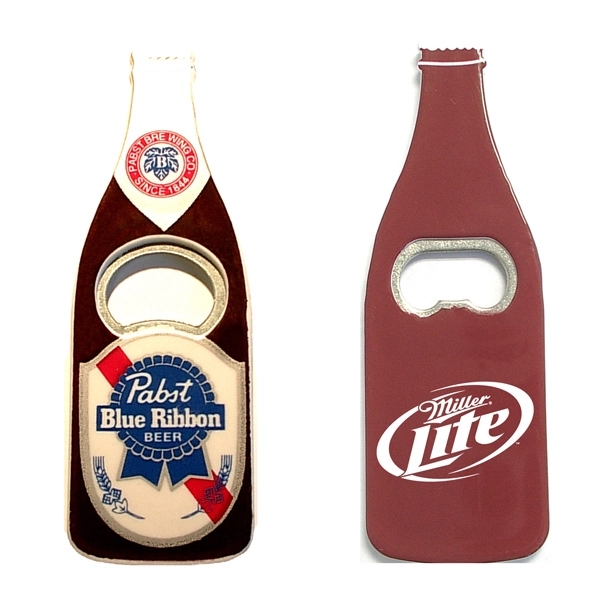 Jumbo size beer bottle shape magnetic bottle opener.... from ASI 74585 Nu Promo International / Nu Promo Line