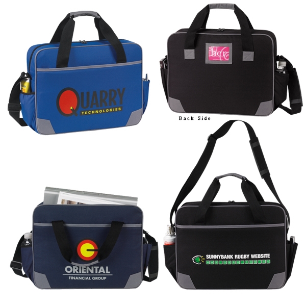 Polyester briefcase with padded compartment that holds up to a 15"... from ASI 62116 Idea Intl