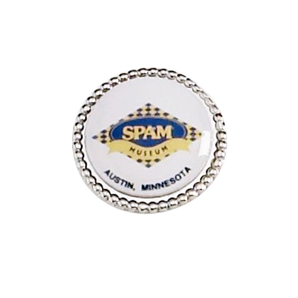 Silver finish Lapel Pin souvenir collectible with 9/16" diameter emblem.... from ASI 68760 Marken Industries / Marken