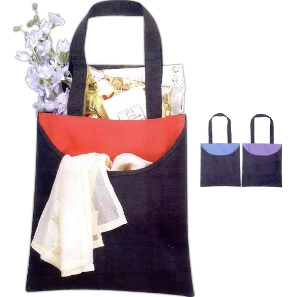 Stylish shopping mid size tote bag with 3 accent colors and... from ASI 34800 Alstar Creations / Alstar Line