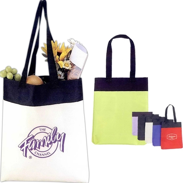 Two tone poly tote bag with vinyl backing... from ASI 34800 Alstar Creations / Alstar Line