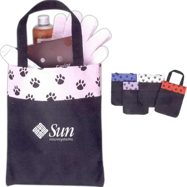 Small polyester paw print tote bag... from ASI 34800 Alstar Creations / Alstar Line