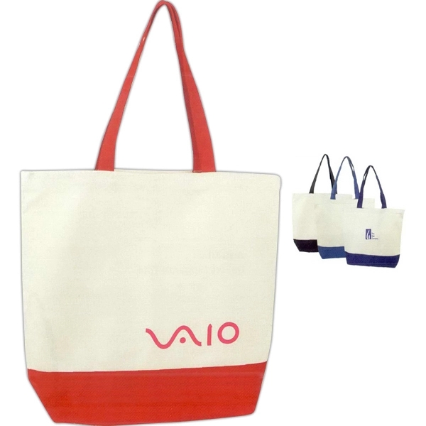 Two tone 12 oz. cotton canvas tote bag... from ASI 34800 Alstar Creations / Alstar Line