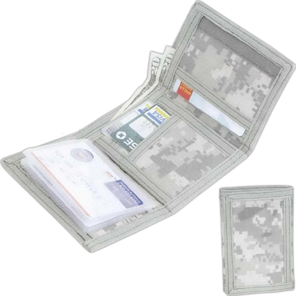 Camouflage tri - fold wallet includes credit card holder and hook... from ASI 34800 Alstar Creations / Alstar Line