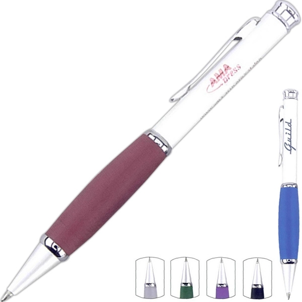 Twist-action ballpoint pen with soft rubber grip.... from ASI 34800 Alstar Creations / Alstar Line