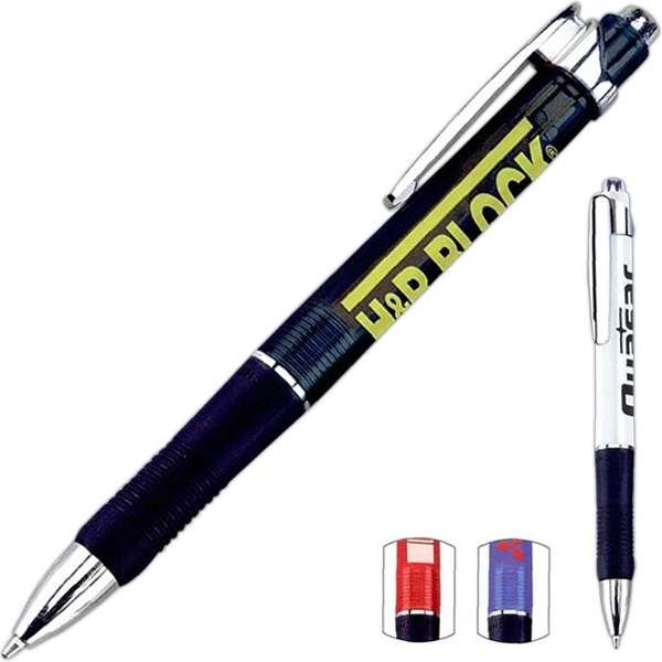 Click action pen with color barrel and shiny chrome trim.... from ASI 34800 Alstar Creations / Alstar Line