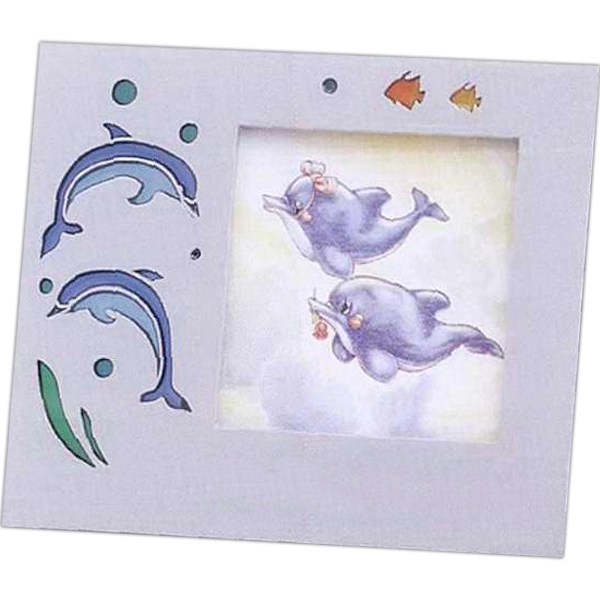 Silver metal picture frame with translucent graphics for a stain glass... from ASI 34800 Alstar Creations / Alstar Line
