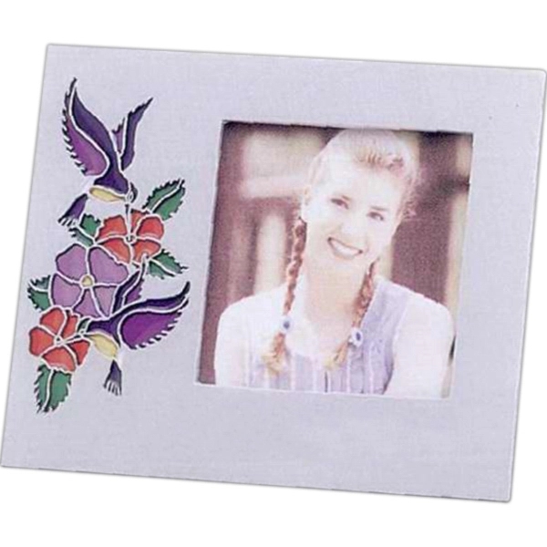 Silver metal picture frame with translucent graphics for a stain glass... from ASI 34800 Alstar Creations / Alstar Line