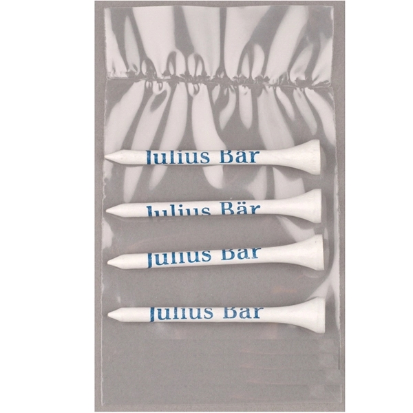 Four 4 2 1/8" tees in a polybag.... from ASI 63500 Jomar Industries Inc / Tee Line