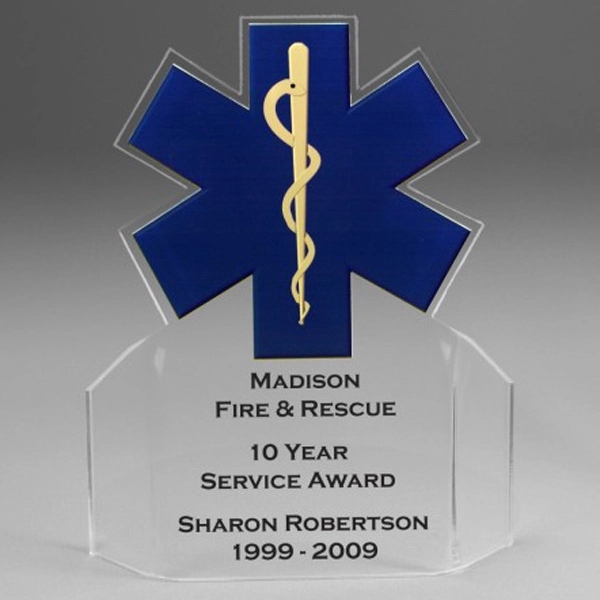 7" x 6" x 3/16" stock acrylic 4-color process Star of... from ASI 45430 Clear Image Inc / Clear Image