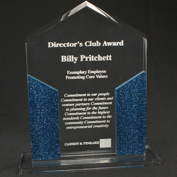 Rectangle shaped acrylic accent award with imprint options; measures 6" x... from ASI 45430 Clear Image Inc / Clear Image