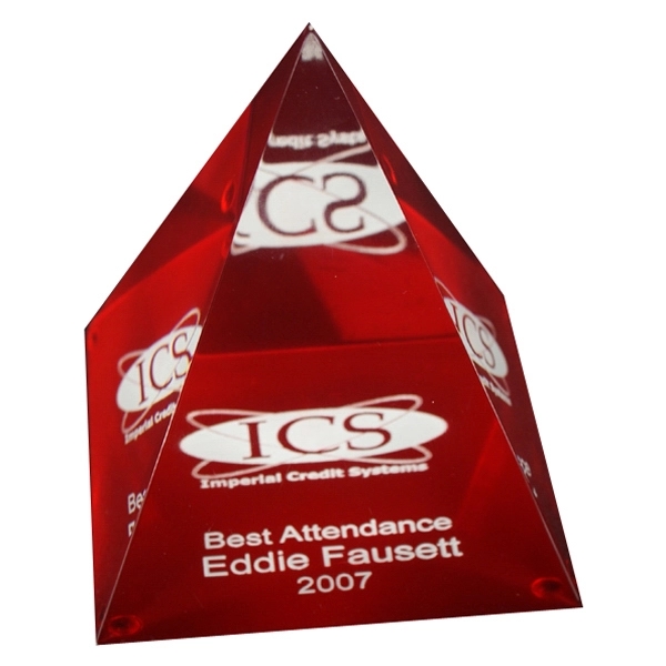 Four-sided pyramid award in in many sizes and color combinations available.... from ASI 45430 Clear Image Inc / Clear Image