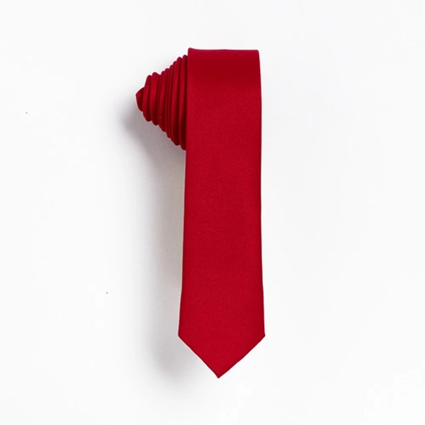 Red slim 1-3/4" wide 100% polyester skinny neck tie. Also in... from ASI 98085 Wolfmark