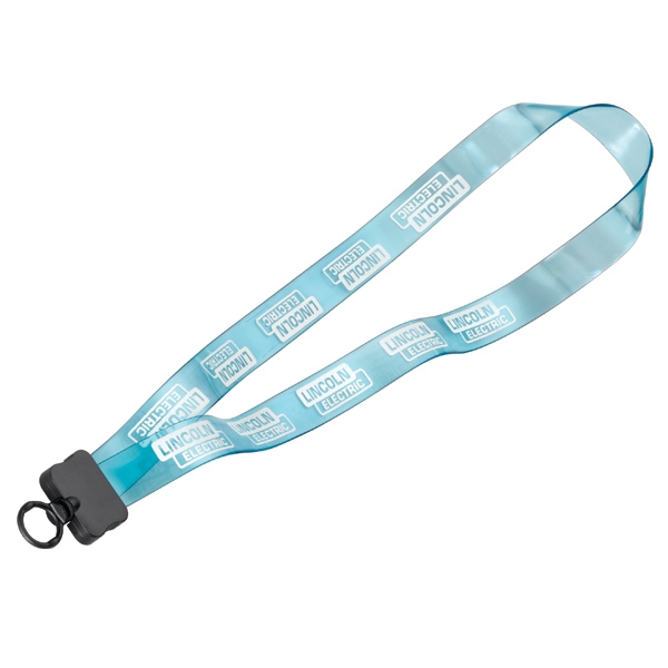 3/4" Vinyl transparent lanyard with plastic clamshell and O-ring. Clearance.... from ASI 88060 Snugz/USA Inc / SnugZ USA 
