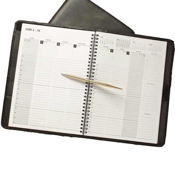 Executive appointment planner with sewn cover and pen loop... from ASI 48575 Datamax International Inc / The Datamax Collection
