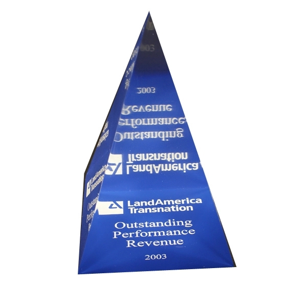 Four-sided pyramid award in in many sizes and color combinations available.... from ASI 45430 Clear Image Inc / Clear Image