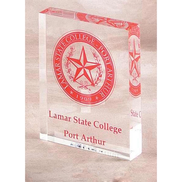 Wedge shaped acrylic paperweight. Blank product.... from ASI 69240 MasterCast LTD / MasterCast