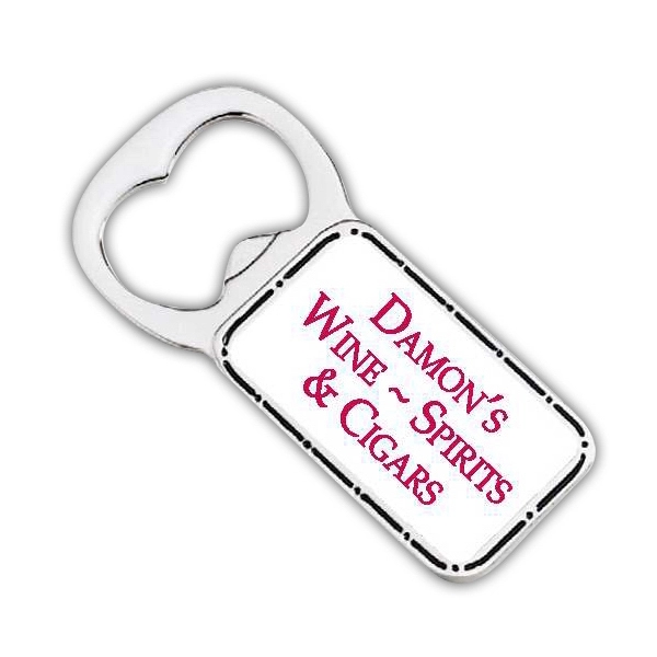 Rectangle bottle opener magnet, bright silvertone finish.... from ASI 69240 MasterCast LTD / MasterCast