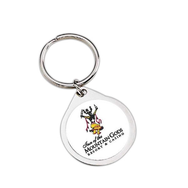 Silvertone oval or round key tag with digital emblem and epoxy... from ASI 69240 MasterCast LTD / MasterCast