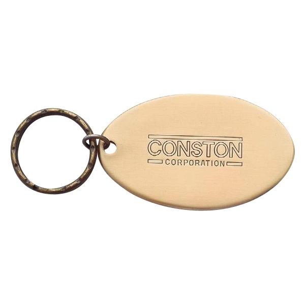 Tombstone, Oval, #1 or House shape brass key tag with satin... from ASI 69240 MasterCast LTD / MasterCast