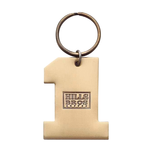 Tombstone, Oval, #1 or House shape brass key tag with satin... from ASI 69240 MasterCast LTD / MasterCast