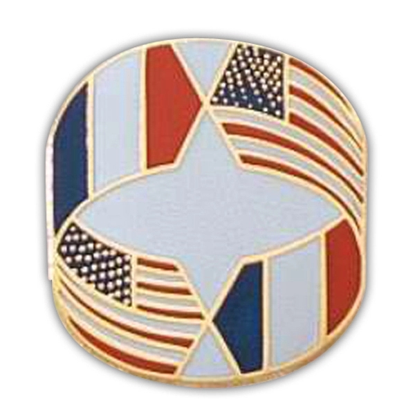 Economical iron CloisEpoxy lapel pin with military clutch and burr nail... from ASI 69240 MasterCast LTD / MasterCast