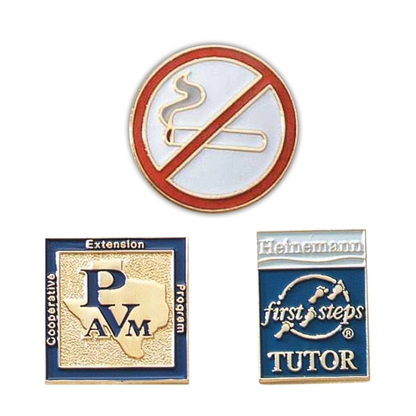 Economical brass soft enamel lapel pin w/military clutch and burr nail.... from ASI 69240 MasterCast LTD / MasterCast