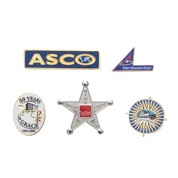 Economical brass CloisEpoxy lapel pin with military clutch.... from ASI 69240 MasterCast LTD / MasterCast
