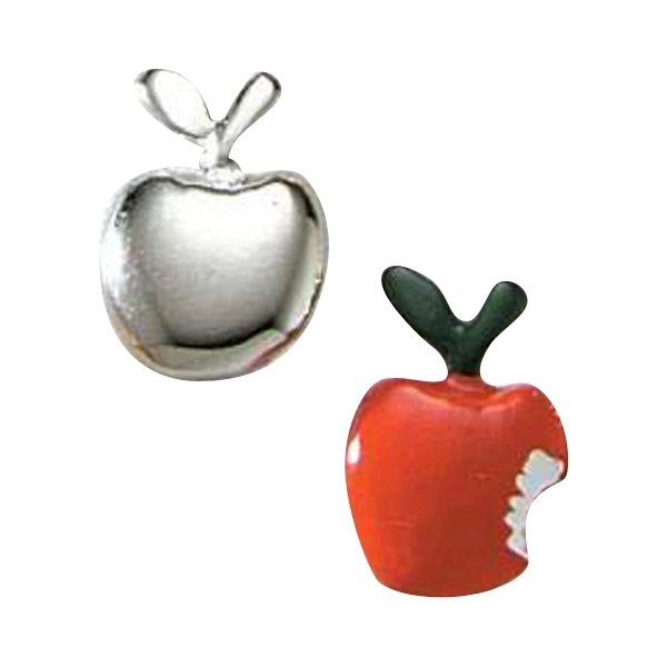 Large, small or large with bite painted apple shape lapel pin... from ASI 69240 MasterCast LTD / MasterCast