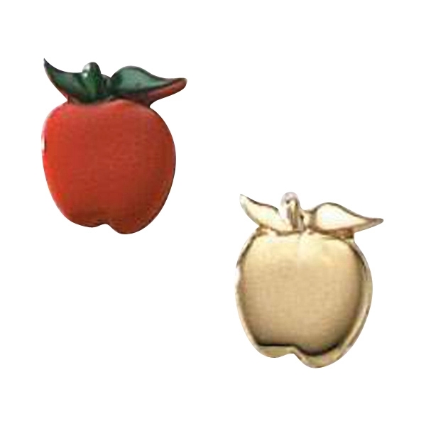 Large, small or large with bite painted apple shape lapel pin... from ASI 69240 MasterCast LTD / MasterCast