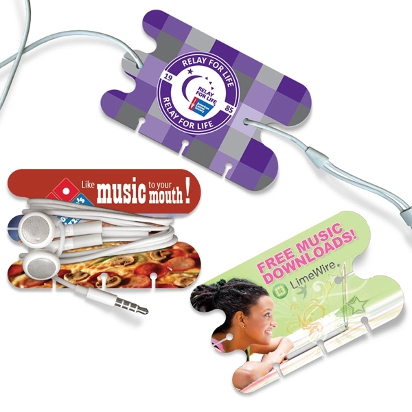 3.2" x 2" x .06" card to keep earbud cords tangle... from ASI 68207 MAC Specialties Ltd / Sport Products