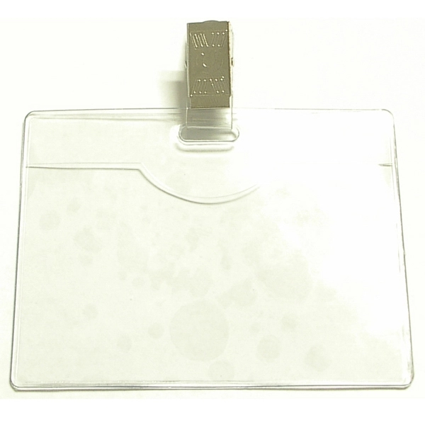 Clear horizontal vinyl badge holder... from ASI 74585 Nu Promo International / Nu Promo Line