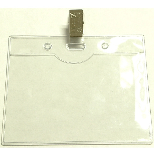 Clear horizontal viyl badge holder, 4" x 3"... from ASI 74585 Nu Promo International / Nu Promo Line