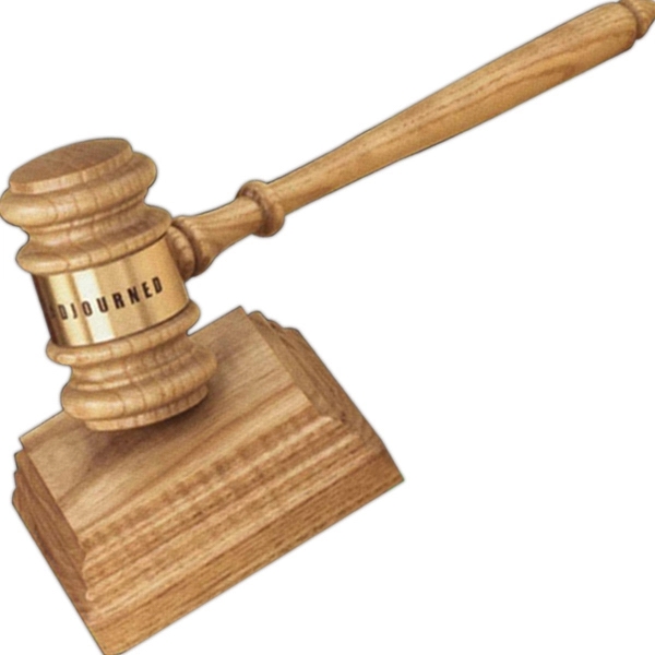 Gavel Set with 10 1/2" standard gavel complimentary sound block.... from ASI 56020 The Gavel Company / The Gavel Company