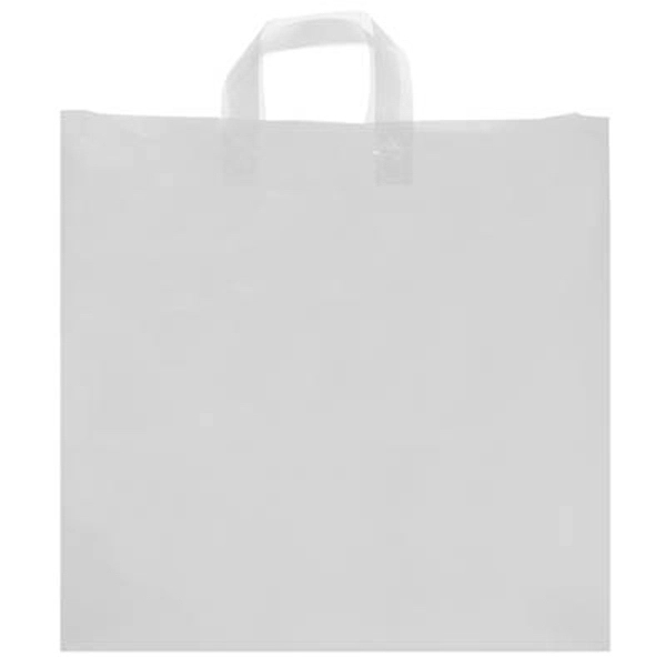 Frosty clear shopping bag with soft loop handle, 22" x 8"... from ASI 92480 Uniflex / U F