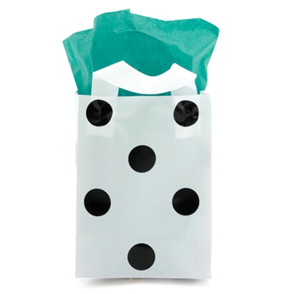 Black dots on white bag with soft loop handle, 5" x... from ASI 92480 Uniflex / U F