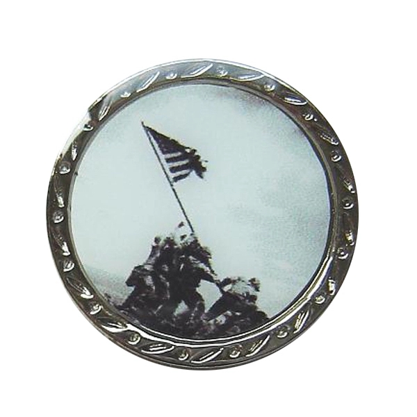 Golf clip ball marker with soldiers lifting a flag design and... from ASI 57853 Gotta Have Products / Gotta Have Products