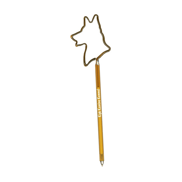 Bent German Shepherd dog head shaped pen.... from ASI 92980 WOV-IN® / PromoPet(TM)