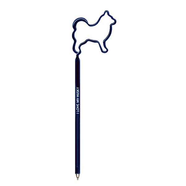 Bent husky dog shaped pen.... from ASI 92980 WOV-IN® / PromoPet(TM)
