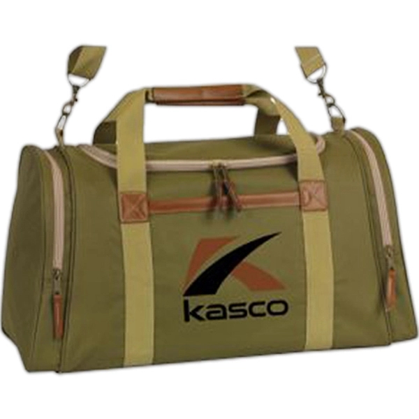 Executive duffle bag, 20" x 10" x 10" gusset and leatherette... from ASI 40515 BILD Enterprises LLC / Ben-Line