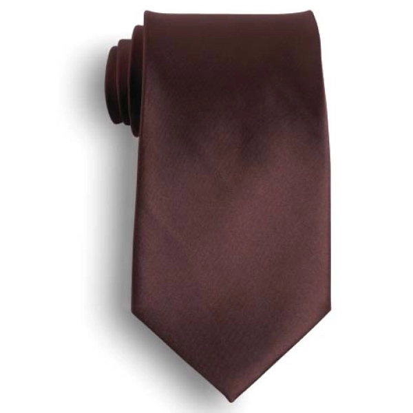 Brown solid color men's tie - choose from 25 in stock... from ASI 98085 Wolfmark