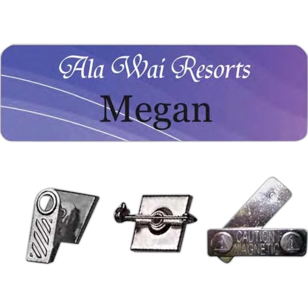 Slim Name Badge 4.06" x 1.31" 30-mil PermaBadge... from ASI 47204 CredentialExpress / CredentialExpress